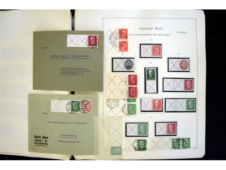 1912/1965, meist ungebrauchte und gestempelte Sammlung "Zusammendrucke" ab Germania mit wenigen Reklamen bis Deutschland nach