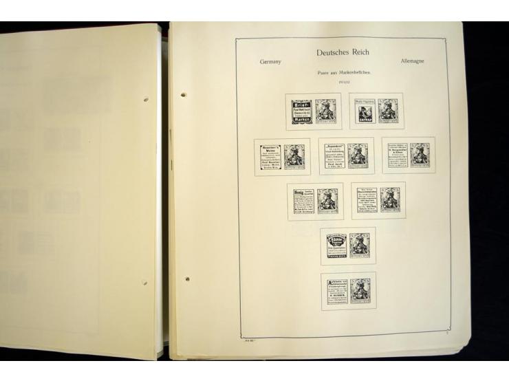 1912/1965, meist ungebrauchte und gestempelte Sammlung "Zusammendrucke" ab Germania mit wenigen Reklamen bis Deutschland nach