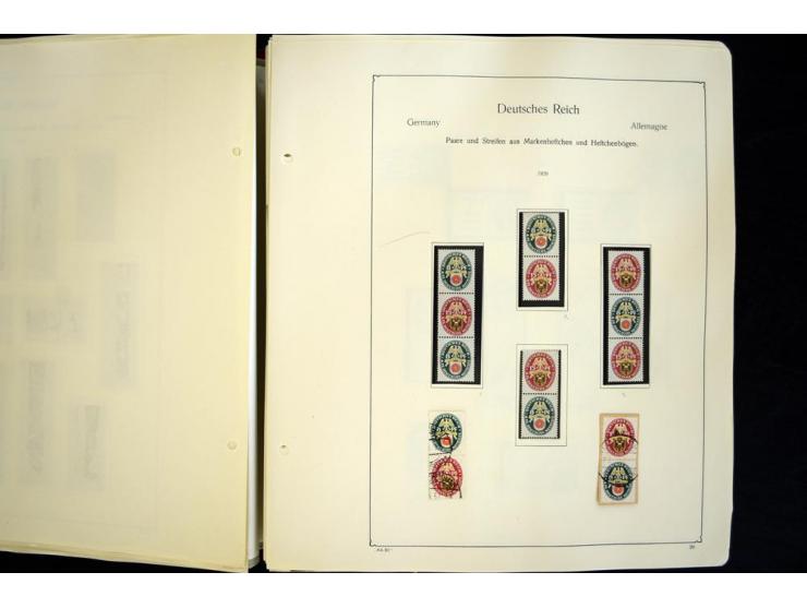 1912/1965, meist ungebrauchte und gestempelte Sammlung "Zusammendrucke" ab Germania mit wenigen Reklamen bis Deutschland nach