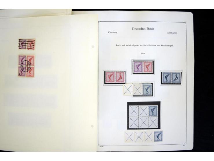 1912/1965, meist ungebrauchte und gestempelte Sammlung "Zusammendrucke" ab Germania mit wenigen Reklamen bis Deutschland nach