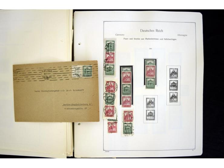 1912/1965, meist ungebrauchte und gestempelte Sammlung "Zusammendrucke" ab Germania mit wenigen Reklamen bis Deutschland nach