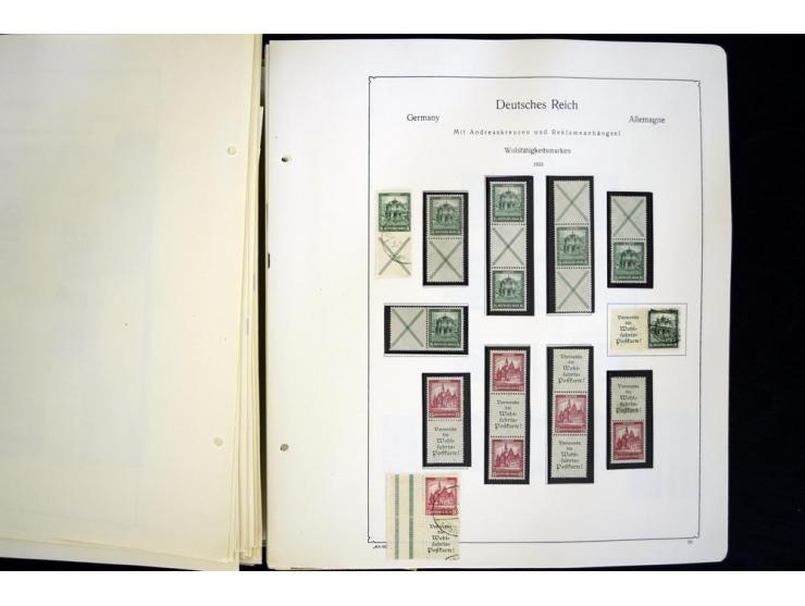 1912/1965, meist ungebrauchte und gestempelte Sammlung "Zusammendrucke" ab Germania mit wenigen Reklamen bis Deutschland nach