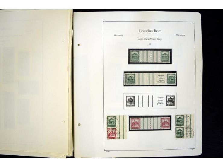 1912/1965, meist ungebrauchte und gestempelte Sammlung "Zusammendrucke" ab Germania mit wenigen Reklamen bis Deutschland nach