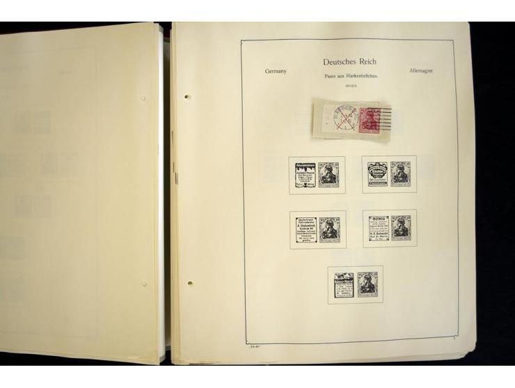 1912/1965, meist ungebrauchte und gestempelte Sammlung "Zusammendrucke" ab Germania mit wenigen Reklamen bis Deutschland nach