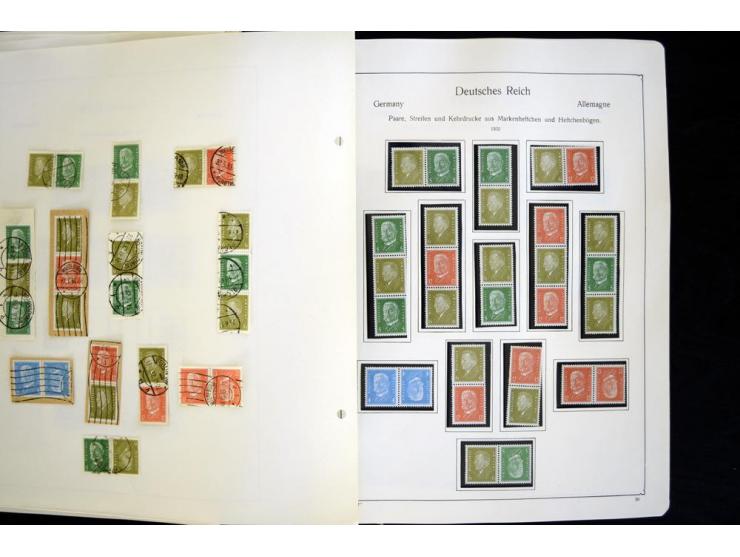 1912/1965, meist ungebrauchte und gestempelte Sammlung "Zusammendrucke" ab Germania mit wenigen Reklamen bis Deutschland nach