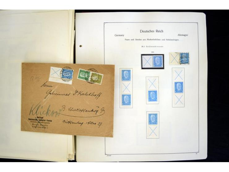 1912/1965, meist ungebrauchte und gestempelte Sammlung "Zusammendrucke" ab Germania mit wenigen Reklamen bis Deutschland nach