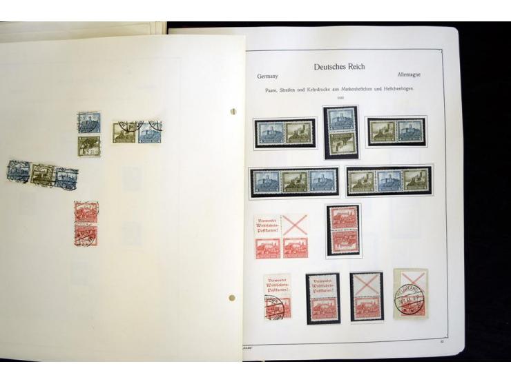 1912/1965, meist ungebrauchte und gestempelte Sammlung "Zusammendrucke" ab Germania mit wenigen Reklamen bis Deutschland nach