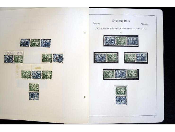 1912/1965, meist ungebrauchte und gestempelte Sammlung "Zusammendrucke" ab Germania mit wenigen Reklamen bis Deutschland nach