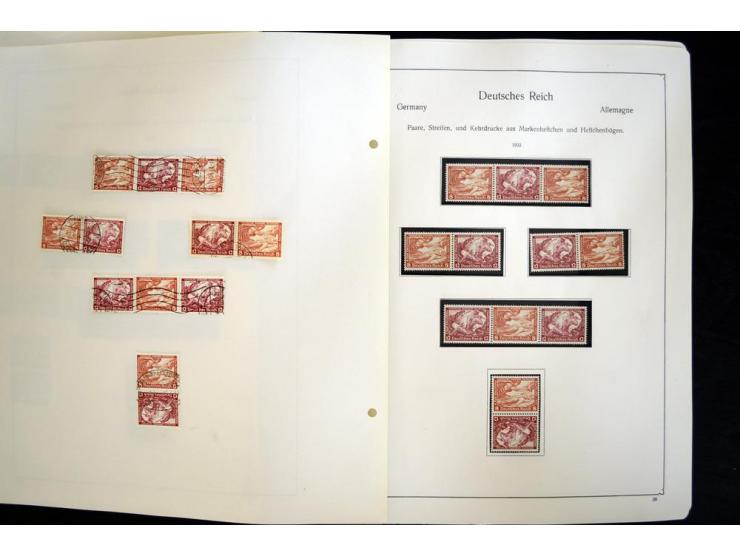 1912/1965, meist ungebrauchte und gestempelte Sammlung "Zusammendrucke" ab Germania mit wenigen Reklamen bis Deutschland nach