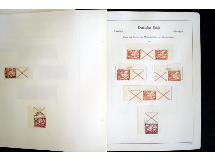 1912/1965, meist ungebrauchte und gestempelte Sammlung "Zusammendrucke" ab Germania mit wenigen Reklamen bis Deutschland nach
