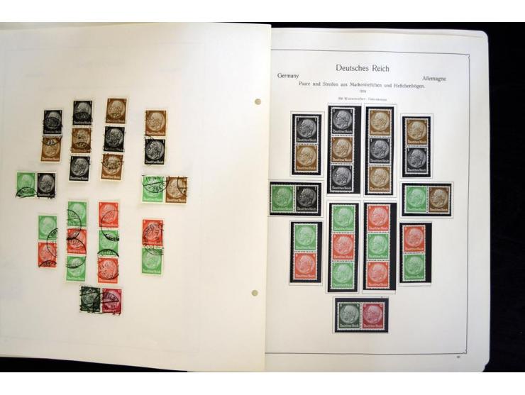 1912/1965, meist ungebrauchte und gestempelte Sammlung "Zusammendrucke" ab Germania mit wenigen Reklamen bis Deutschland nach
