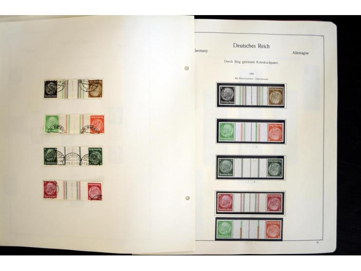 1912/1965, meist ungebrauchte und gestempelte Sammlung "Zusammendrucke" ab Germania mit wenigen Reklamen bis Deutschland nach