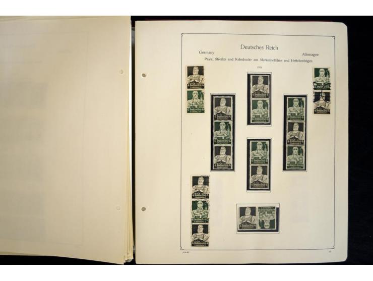 1912/1965, meist ungebrauchte und gestempelte Sammlung "Zusammendrucke" ab Germania mit wenigen Reklamen bis Deutschland nach
