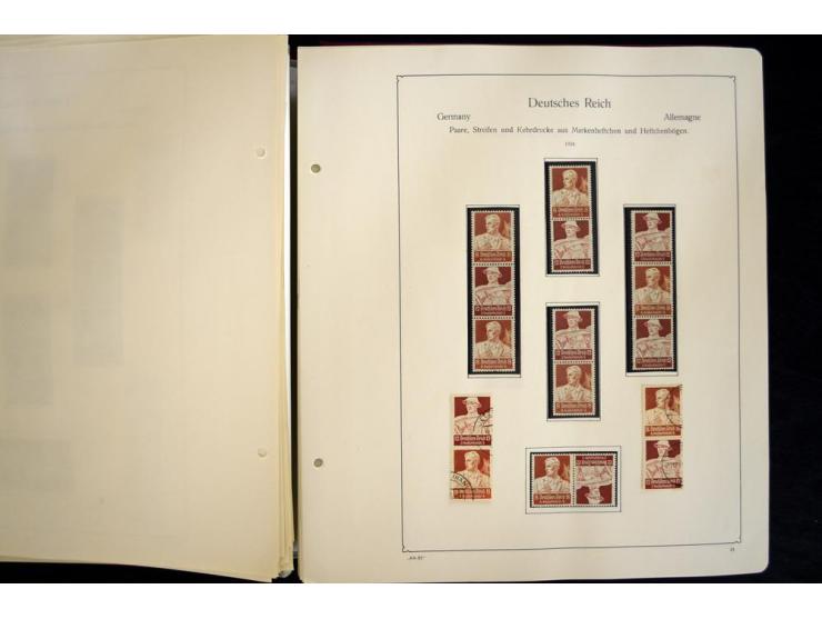 1912/1965, meist ungebrauchte und gestempelte Sammlung "Zusammendrucke" ab Germania mit wenigen Reklamen bis Deutschland nach