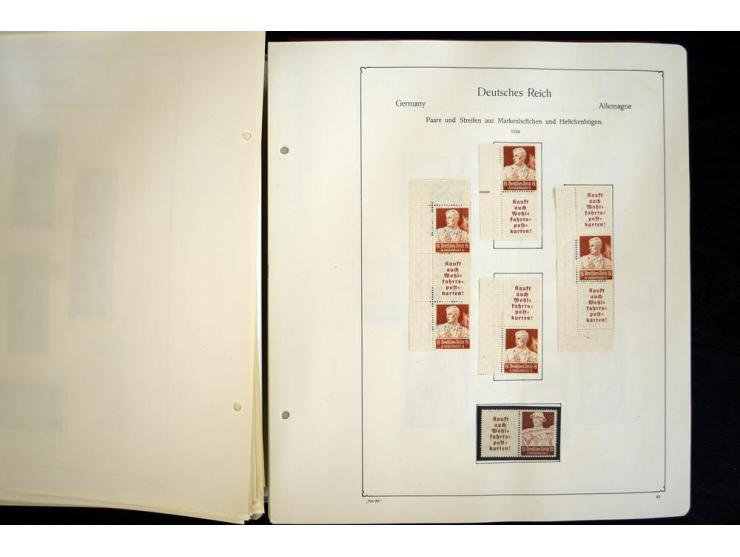 1912/1965, meist ungebrauchte und gestempelte Sammlung "Zusammendrucke" ab Germania mit wenigen Reklamen bis Deutschland nach