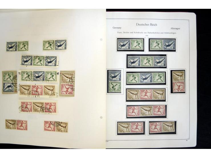 1912/1965, meist ungebrauchte und gestempelte Sammlung "Zusammendrucke" ab Germania mit wenigen Reklamen bis Deutschland nach