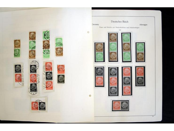 1912/1965, meist ungebrauchte und gestempelte Sammlung "Zusammendrucke" ab Germania mit wenigen Reklamen bis Deutschland nach