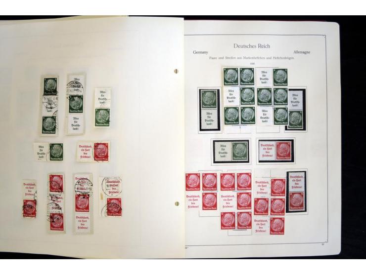 1912/1965, meist ungebrauchte und gestempelte Sammlung "Zusammendrucke" ab Germania mit wenigen Reklamen bis Deutschland nach