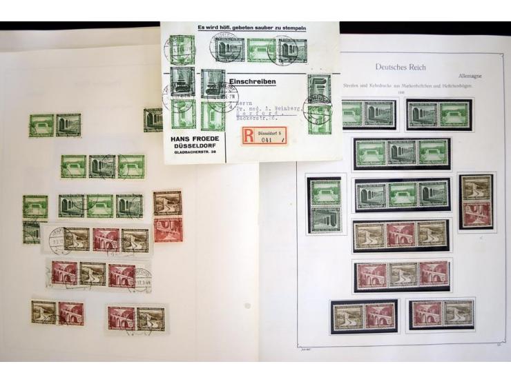 1912/1965, meist ungebrauchte und gestempelte Sammlung "Zusammendrucke" ab Germania mit wenigen Reklamen bis Deutschland nach