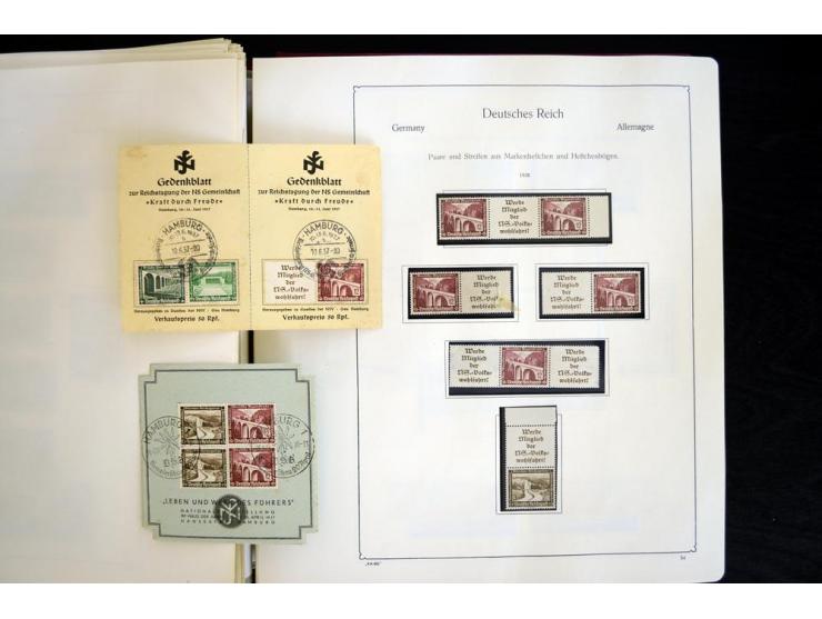 1912/1965, meist ungebrauchte und gestempelte Sammlung "Zusammendrucke" ab Germania mit wenigen Reklamen bis Deutschland nach