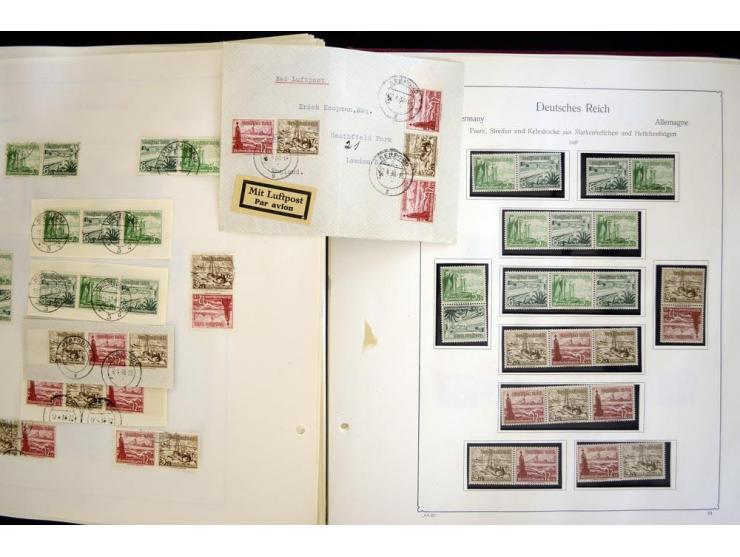 1912/1965, meist ungebrauchte und gestempelte Sammlung "Zusammendrucke" ab Germania mit wenigen Reklamen bis Deutschland nach