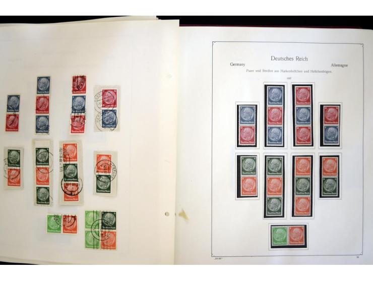 1912/1965, meist ungebrauchte und gestempelte Sammlung "Zusammendrucke" ab Germania mit wenigen Reklamen bis Deutschland nach