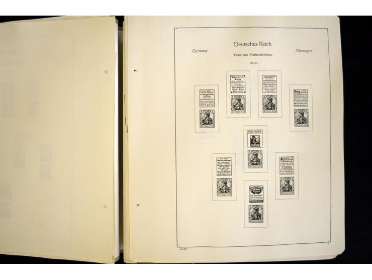 1912/1965, meist ungebrauchte und gestempelte Sammlung "Zusammendrucke" ab Germania mit wenigen Reklamen bis Deutschland nach