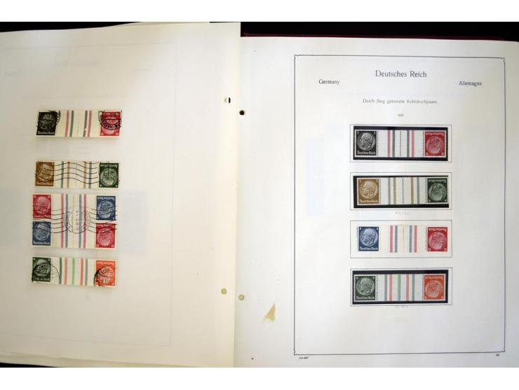 1912/1965, meist ungebrauchte und gestempelte Sammlung "Zusammendrucke" ab Germania mit wenigen Reklamen bis Deutschland nach