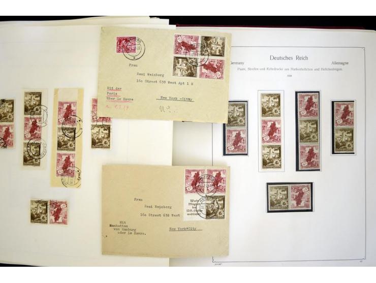 1912/1965, meist ungebrauchte und gestempelte Sammlung "Zusammendrucke" ab Germania mit wenigen Reklamen bis Deutschland nach