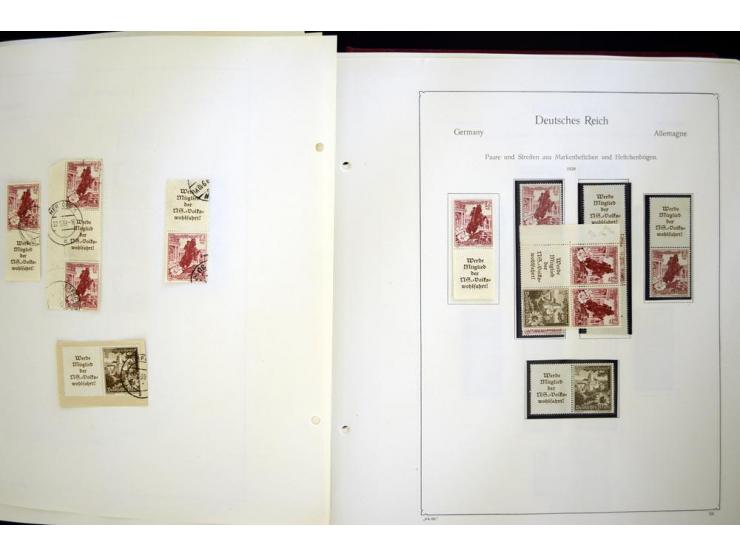 1912/1965, meist ungebrauchte und gestempelte Sammlung "Zusammendrucke" ab Germania mit wenigen Reklamen bis Deutschland nach