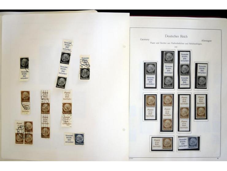 1912/1965, meist ungebrauchte und gestempelte Sammlung "Zusammendrucke" ab Germania mit wenigen Reklamen bis Deutschland nach