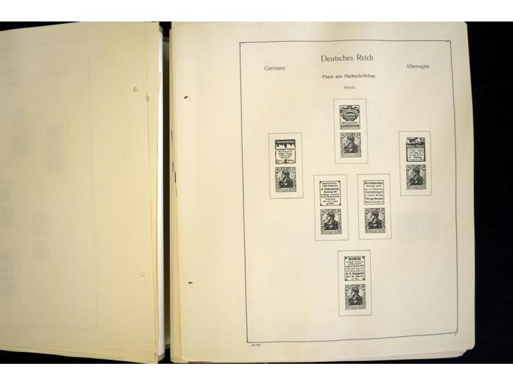 1912/1965, meist ungebrauchte und gestempelte Sammlung "Zusammendrucke" ab Germania mit wenigen Reklamen bis Deutschland nach