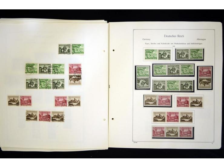 1912/1965, meist ungebrauchte und gestempelte Sammlung "Zusammendrucke" ab Germania mit wenigen Reklamen bis Deutschland nach