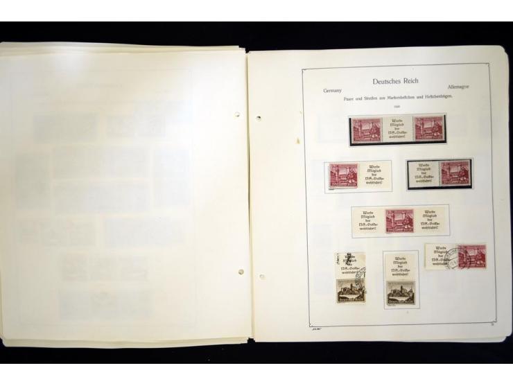 1912/1965, meist ungebrauchte und gestempelte Sammlung "Zusammendrucke" ab Germania mit wenigen Reklamen bis Deutschland nach