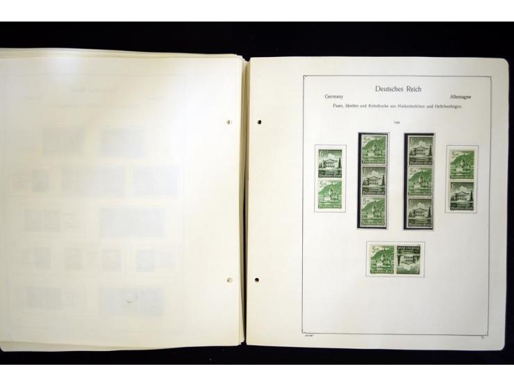 1912/1965, meist ungebrauchte und gestempelte Sammlung "Zusammendrucke" ab Germania mit wenigen Reklamen bis Deutschland nach