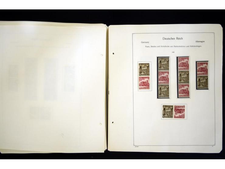 1912/1965, meist ungebrauchte und gestempelte Sammlung "Zusammendrucke" ab Germania mit wenigen Reklamen bis Deutschland nach