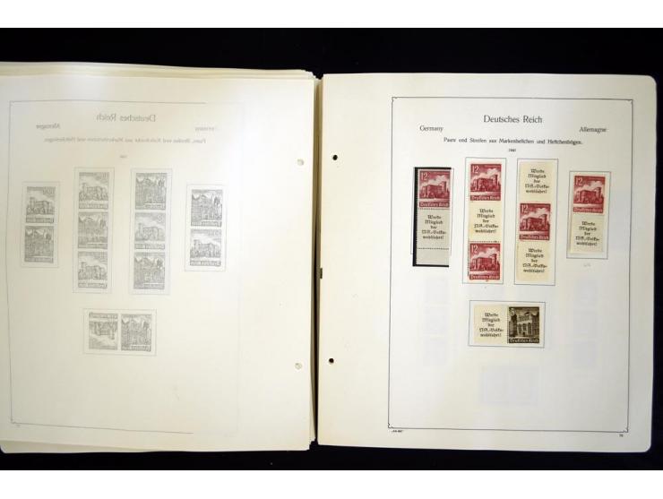 1912/1965, meist ungebrauchte und gestempelte Sammlung "Zusammendrucke" ab Germania mit wenigen Reklamen bis Deutschland nach