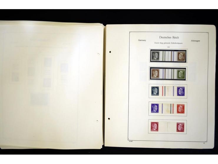 1912/1965, meist ungebrauchte und gestempelte Sammlung "Zusammendrucke" ab Germania mit wenigen Reklamen bis Deutschland nach