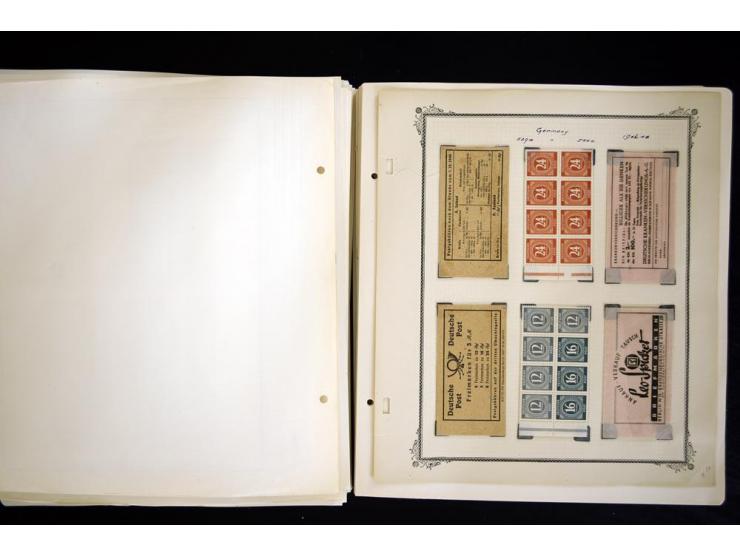 1912/1965, meist ungebrauchte und gestempelte Sammlung "Zusammendrucke" ab Germania mit wenigen Reklamen bis Deutschland nach