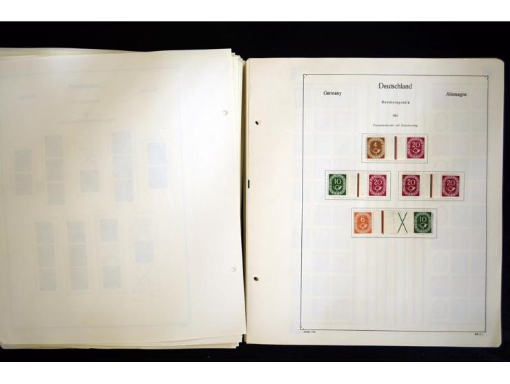 1912/1965, meist ungebrauchte und gestempelte Sammlung "Zusammendrucke" ab Germania mit wenigen Reklamen bis Deutschland nach