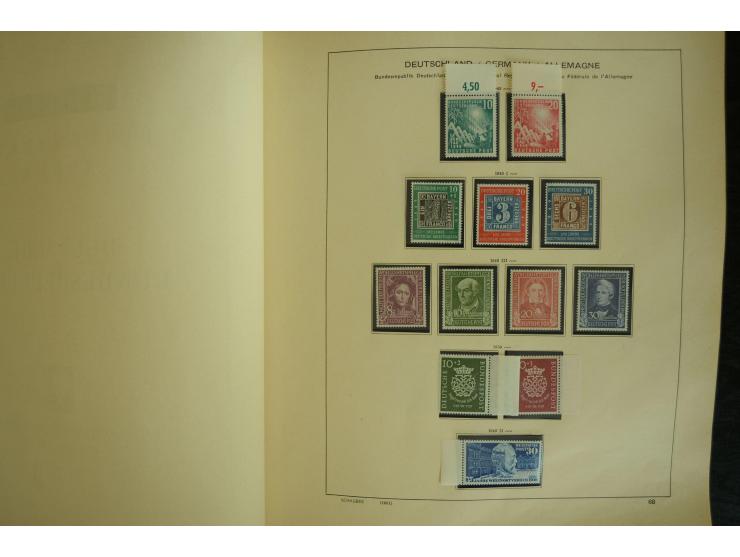 1945/2012, ungebrauchte/postfrische und gestempelte Sammlung, dabei Bizone mit besseren u.a. Mi.-Nr. 93I XG gestempelt mit Fo
