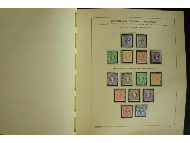 1945/2012, ungebrauchte/postfrische und gestempelte Sammlung, dabei Bizone mit besseren u.a. Mi.-Nr. 93I XG gestempelt mit Fo