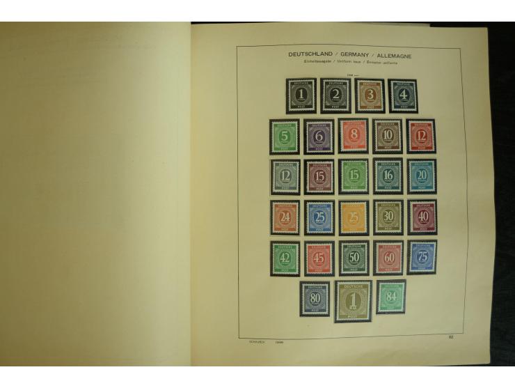1945/2012, ungebrauchte/postfrische und gestempelte Sammlung, dabei Bizone mit besseren u.a. Mi.-Nr. 93I XG gestempelt mit Fo
