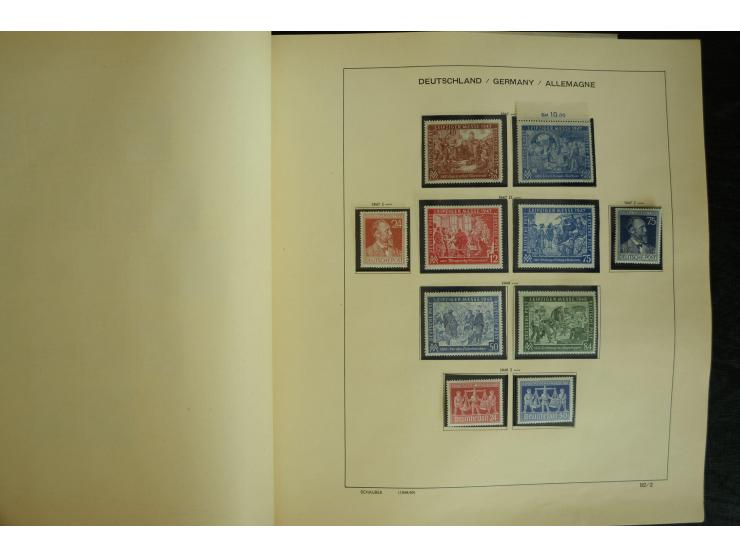 1945/2012, ungebrauchte/postfrische und gestempelte Sammlung, dabei Bizone mit besseren u.a. Mi.-Nr. 93I XG gestempelt mit Fo