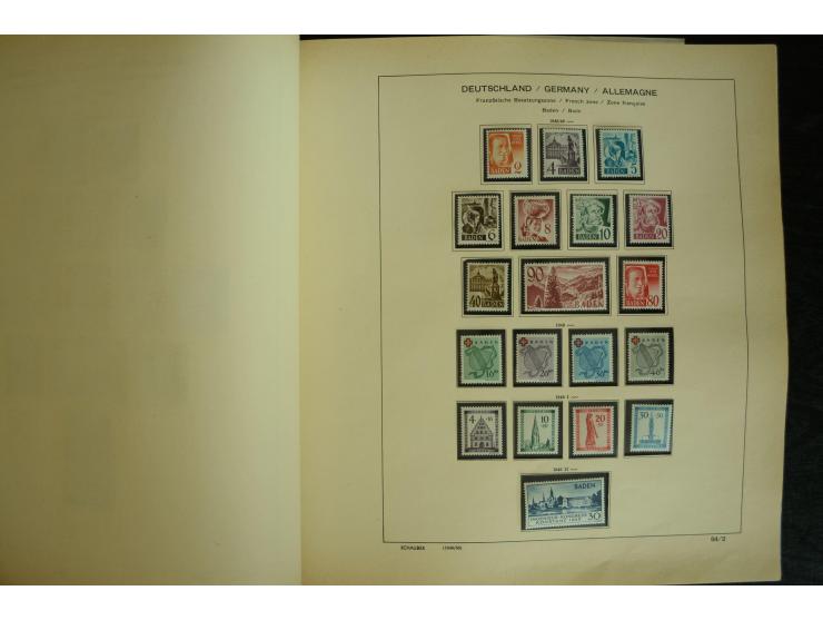 1945/2012, ungebrauchte/postfrische und gestempelte Sammlung, dabei Bizone mit besseren u.a. Mi.-Nr. 93I XG gestempelt mit Fo