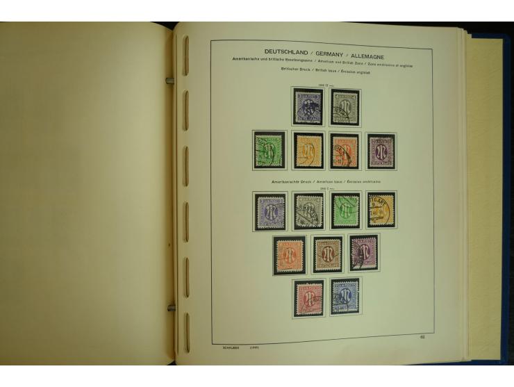 1945/2012, ungebrauchte/postfrische und gestempelte Sammlung, dabei Bizone mit besseren u.a. Mi.-Nr. 93I XG gestempelt mit Fo