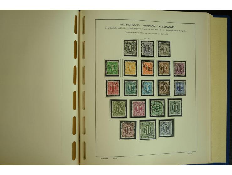 1945/2012, ungebrauchte/postfrische und gestempelte Sammlung, dabei Bizone mit besseren u.a. Mi.-Nr. 93I XG gestempelt mit Fo