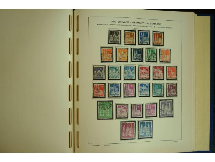 1945/2012, ungebrauchte/postfrische und gestempelte Sammlung, dabei Bizone mit besseren u.a. Mi.-Nr. 93I XG gestempelt mit Fo