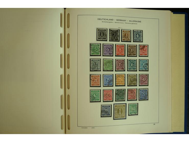 1945/2012, ungebrauchte/postfrische und gestempelte Sammlung, dabei Bizone mit besseren u.a. Mi.-Nr. 93I XG gestempelt mit Fo