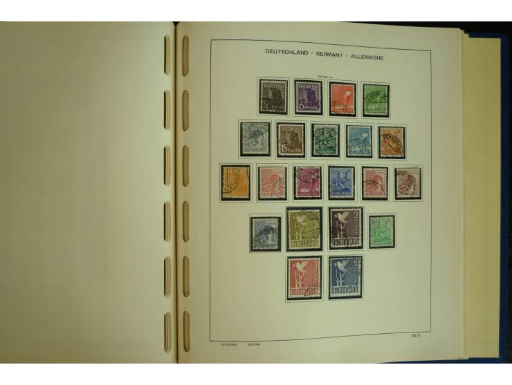 1945/2012, ungebrauchte/postfrische und gestempelte Sammlung, dabei Bizone mit besseren u.a. Mi.-Nr. 93I XG gestempelt mit Fo